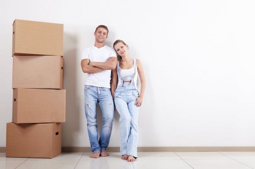 Office removals team planning a business move in Harrow
