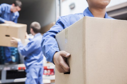 Professional removal team preparing a Harrow home move
