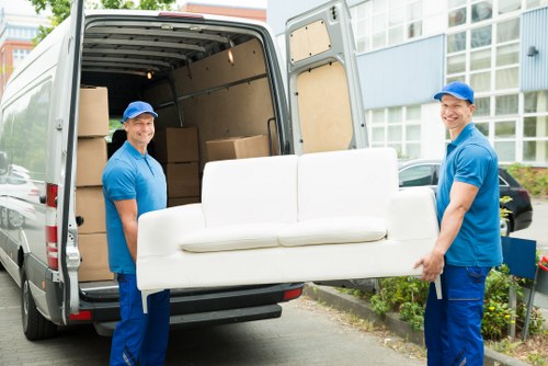 Removal company team preparing a home move in Harrow
