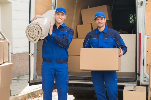 Unpacking and organising household items in a new Harrow home