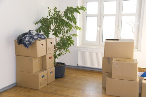 Careful packing of household belongings before a move
