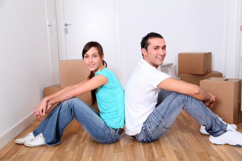 Packed household boxes ready for a Harrow house relocation